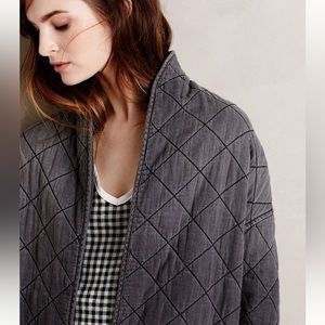 Current Elliott quilted car coat in faded black size 0